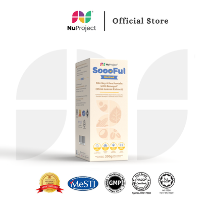 【Mini Pack】SoooFul Stomach Comfort Meal Replacement: Mix Soy & Pea Protein with Benegut® (5's)
